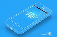 iPhone5 斜面线稿图，PSD源文件