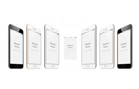 iPhone 6(3色)手机模型，PSD源文件