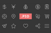 48枚线型图标，PSD源文件