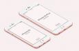 iPhone 6S 玫瑰金多视角展示，PSD源文件