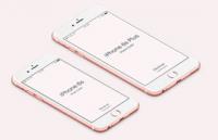 iPhone 6S 玫瑰金多视角展示，PSD源文件