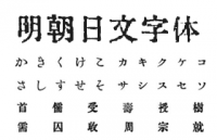 明朝日文字体 ORADANO Mincho