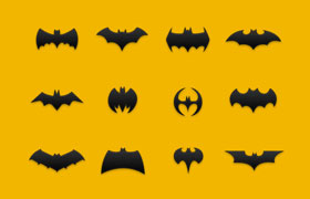 17枚蝙蝠侠图标，PSD源文件