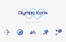 20枚奥林匹克小图标，AI源文件