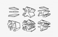 三次元切绘字体，3D日文三维字体