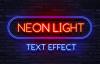  Bar neon light font effect, PSD source file