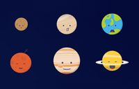 12枚行星图标，AI源文件