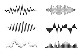12款音波矢量素材，AI源文件
