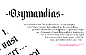 Ozymandias 哥特风格英文字体