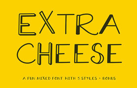 Extra Cheese 奶酪风格字体