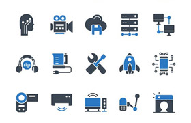 50枚电子设备图标，PNG SVG格式