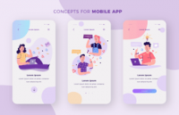 即时通讯APP欢迎页插图，AI源文件