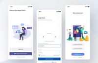 3张Facebook登录页插图，AI XD Sketch源文件