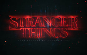 怪奇物语 Stranger Things 海报文字特效PS图层样式