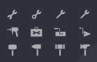 24枚装修工具图标，AI XD Sketch源文件