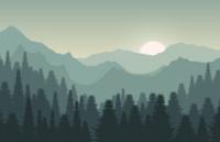 6张扁平化风景插图，Ai源文件