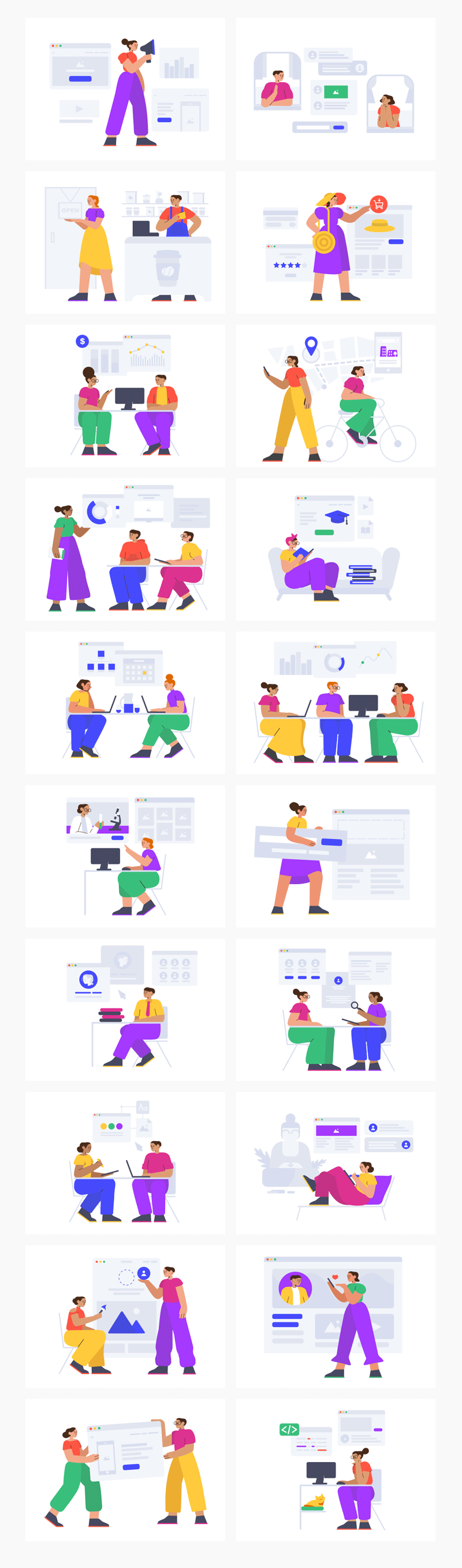 270+人物场景插图库,Figma Sketch SVG 源文件