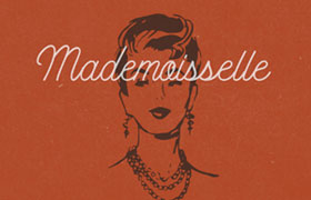Mademoiselle 复古连笔英文字体