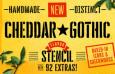 Cheddar Gothic 邮票钢印英文字体