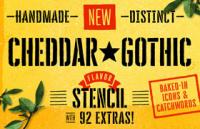 Cheddar Gothic 邮票钢印英文字体