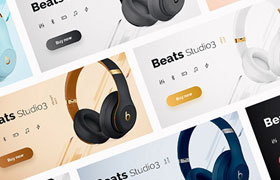 Beats魔音耳机广告图，PSD源文件