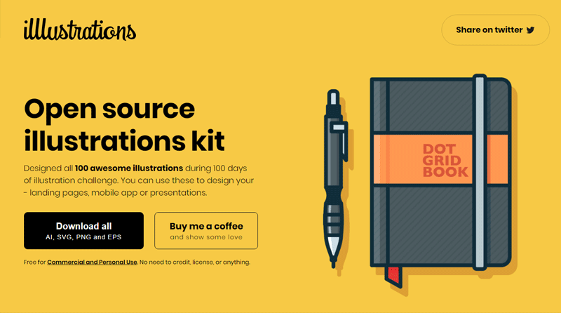 illlustrations:免费可商用矢量插图库