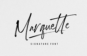 Marquette 签名连笔英文字体