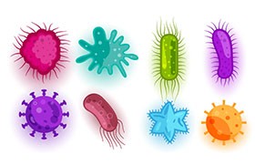 8种病毒细菌生物，AI源文件