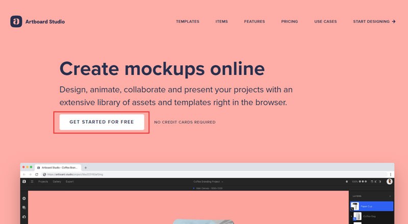 Artboard Studio:在线产品样机生成工具
