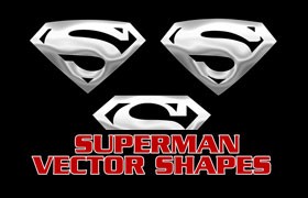 超人徽标Logo矢量形状，csh格式