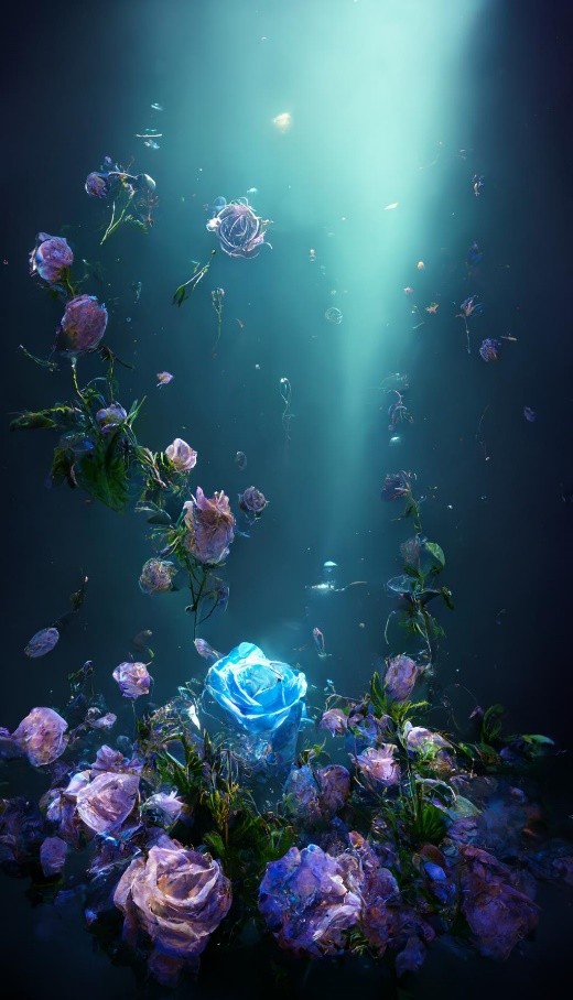 冰蓝色的玫瑰