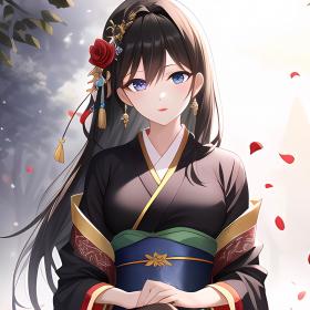 女孩•花瓣雨