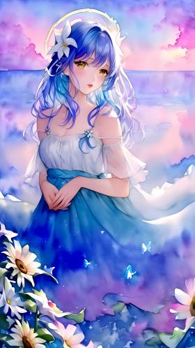 女孩•水彩画