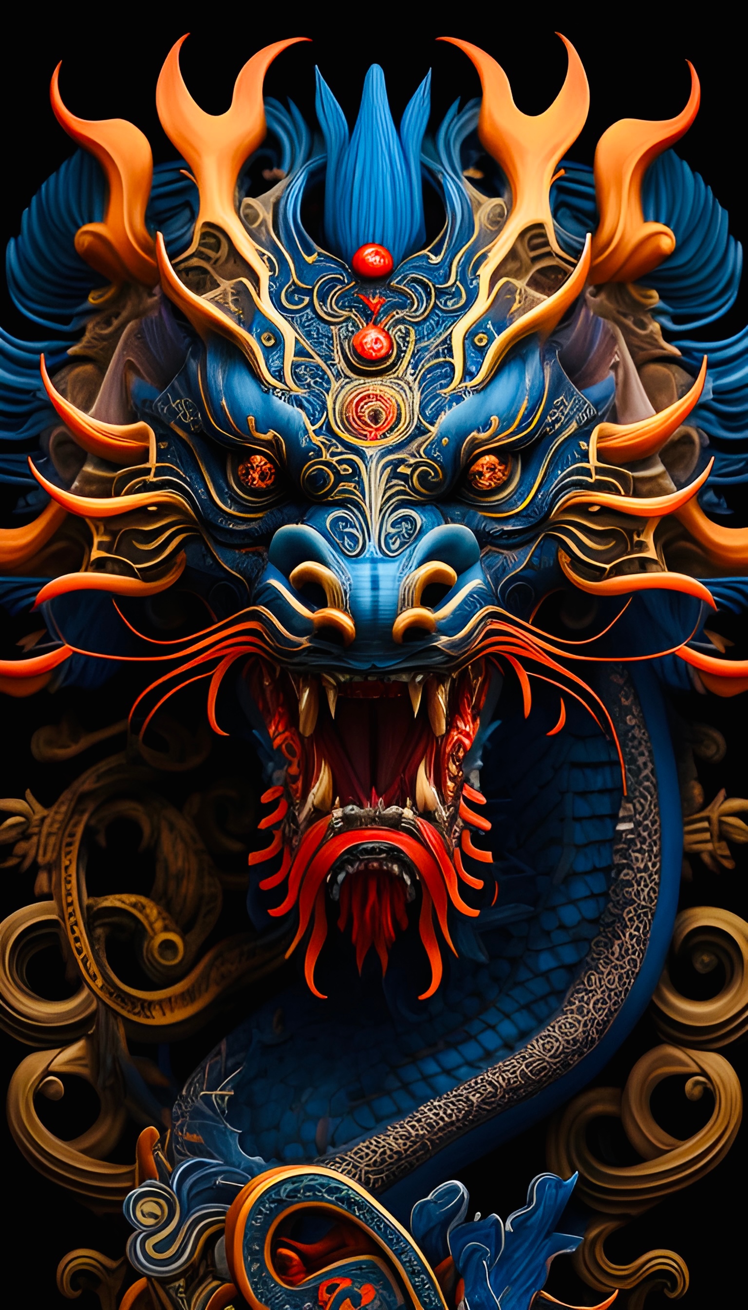神龙•钴蓝色