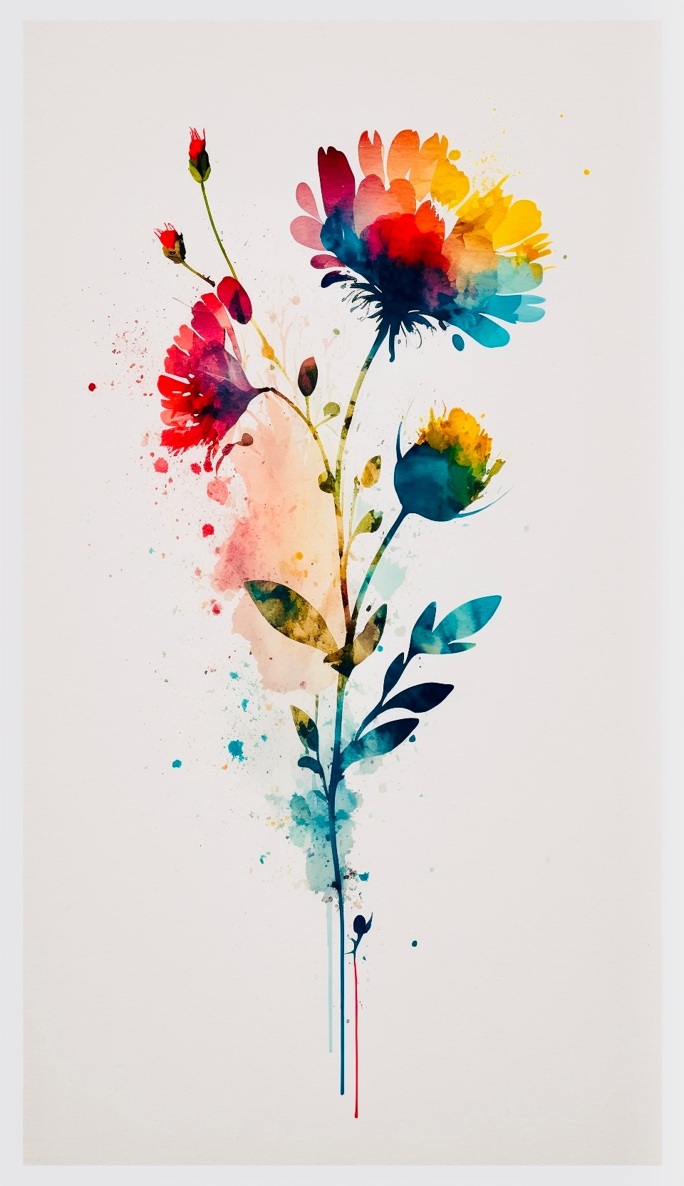 鲜花•水彩