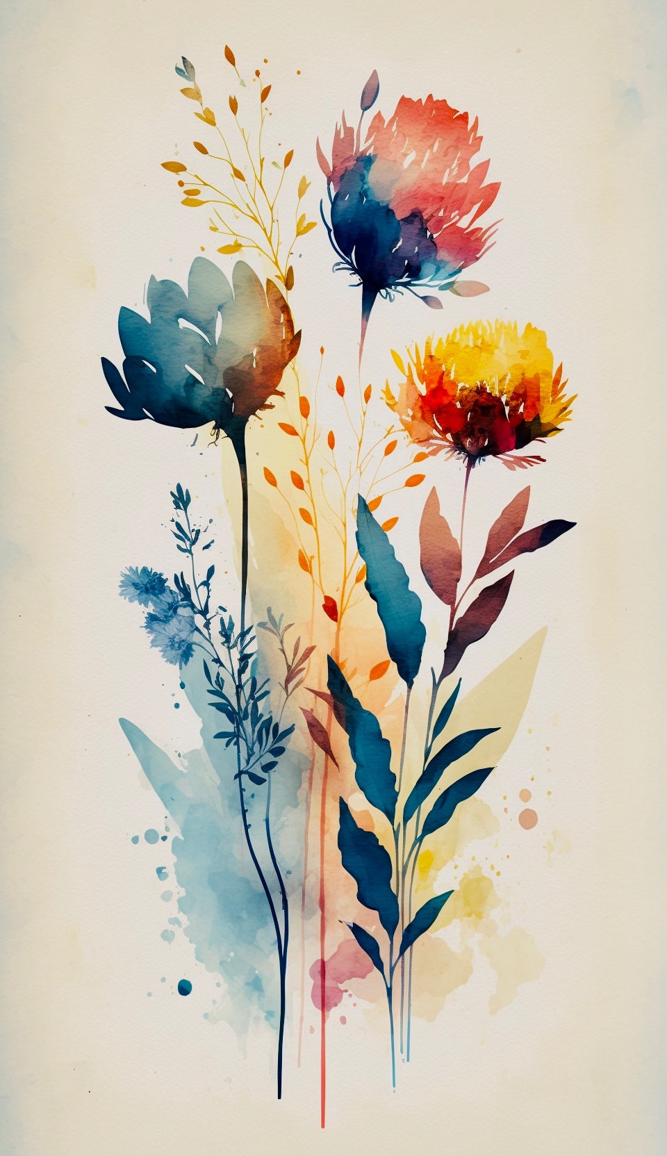 鲜花•水彩