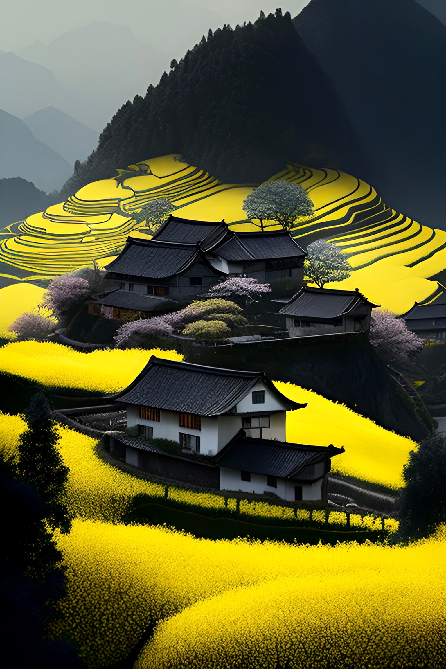 油菜花•梯田