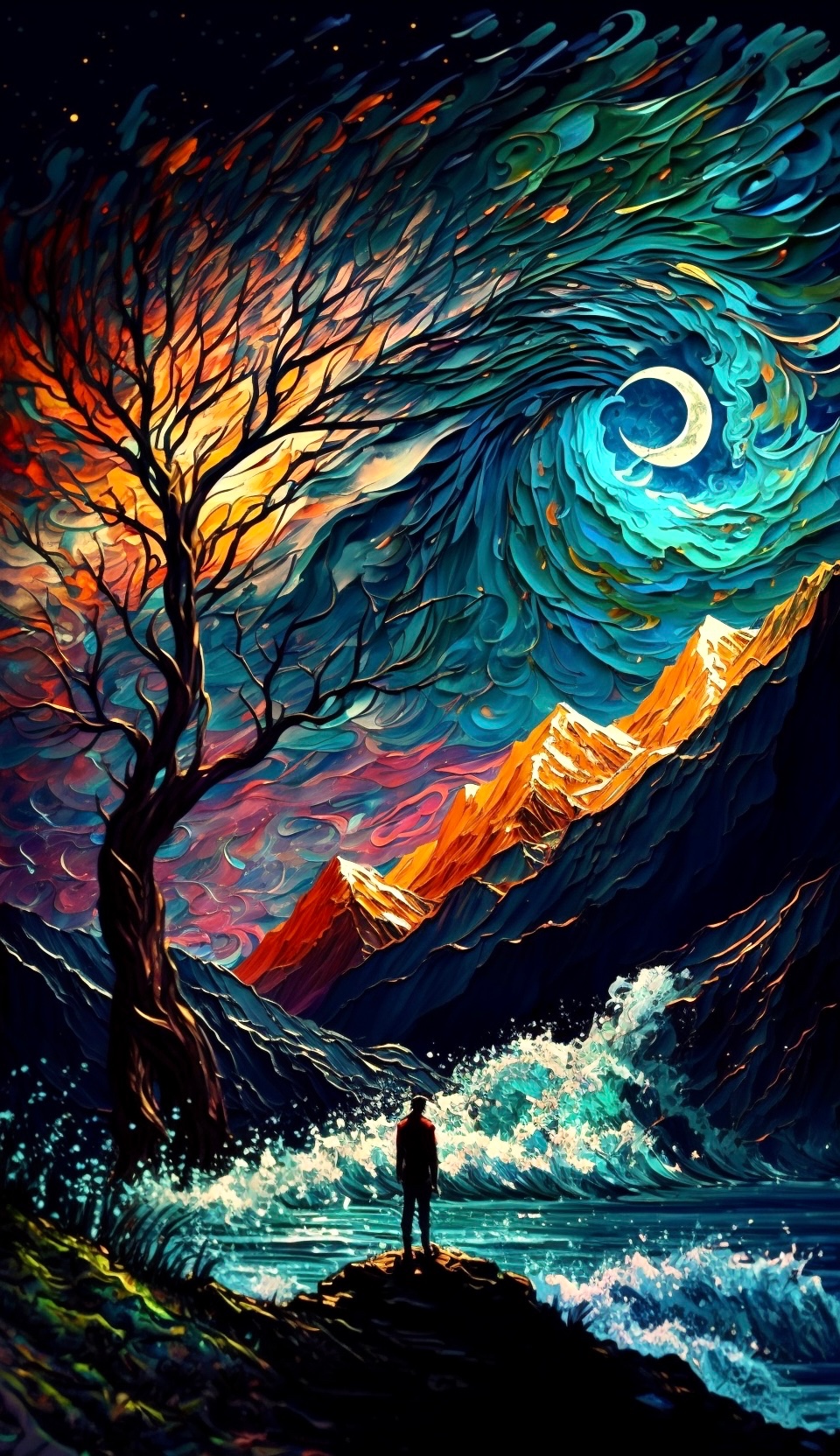 漩涡•油画