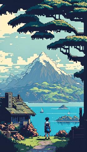 山川河流•像素艺术