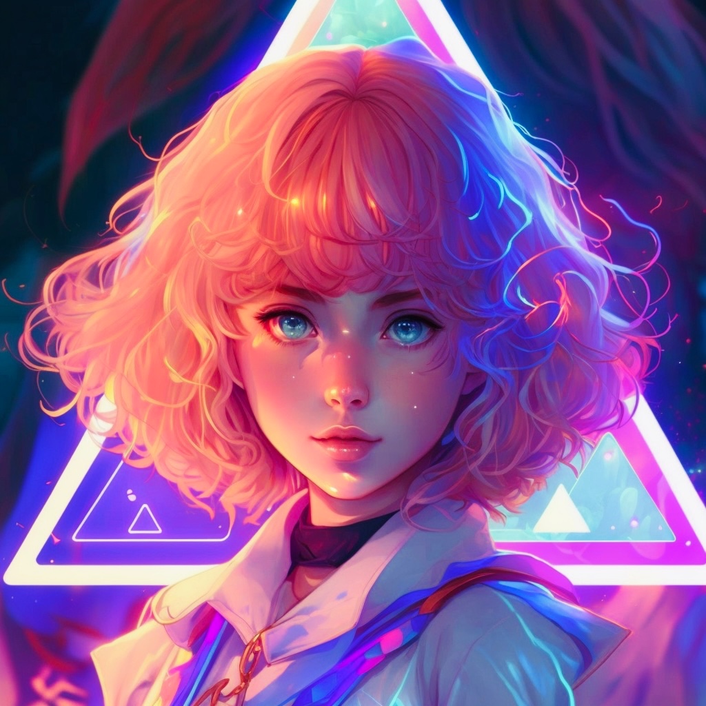 女孩头像•三角形