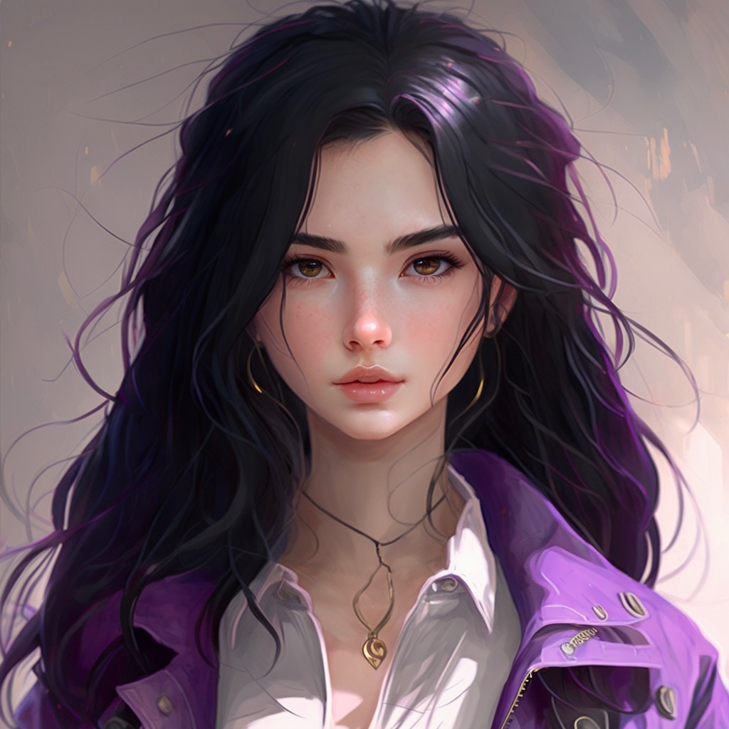 女孩头像•紫色