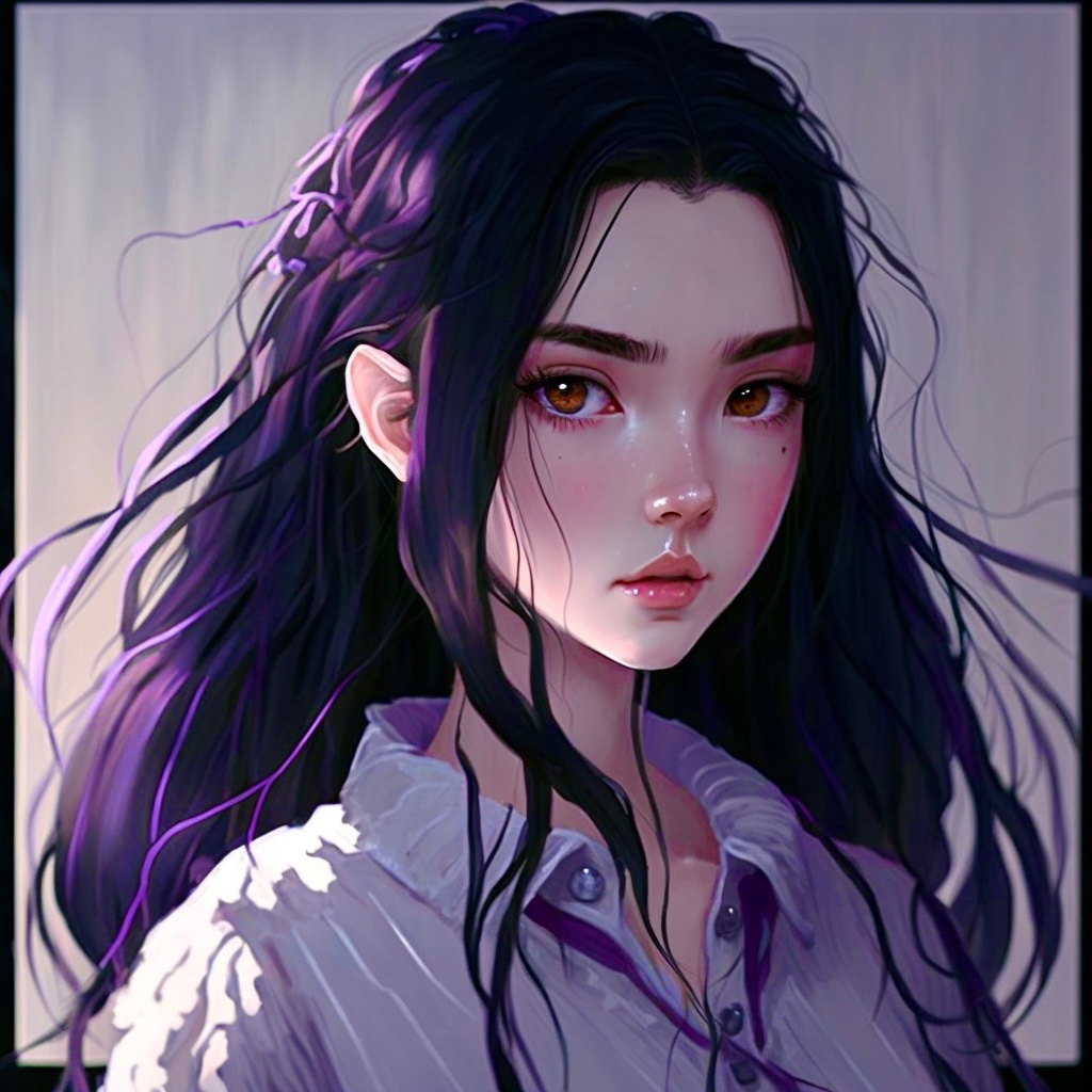 女孩头像•紫色
