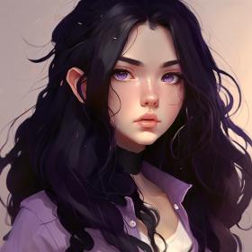女孩头像•紫色