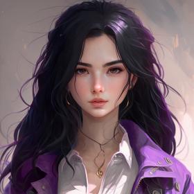 女孩头像•紫色