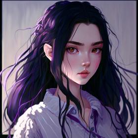 女孩头像•紫色