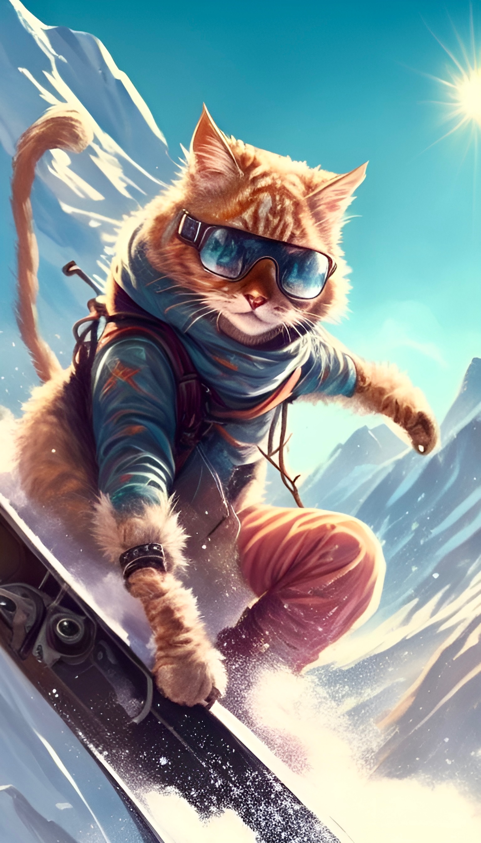 猫咪•滑雪