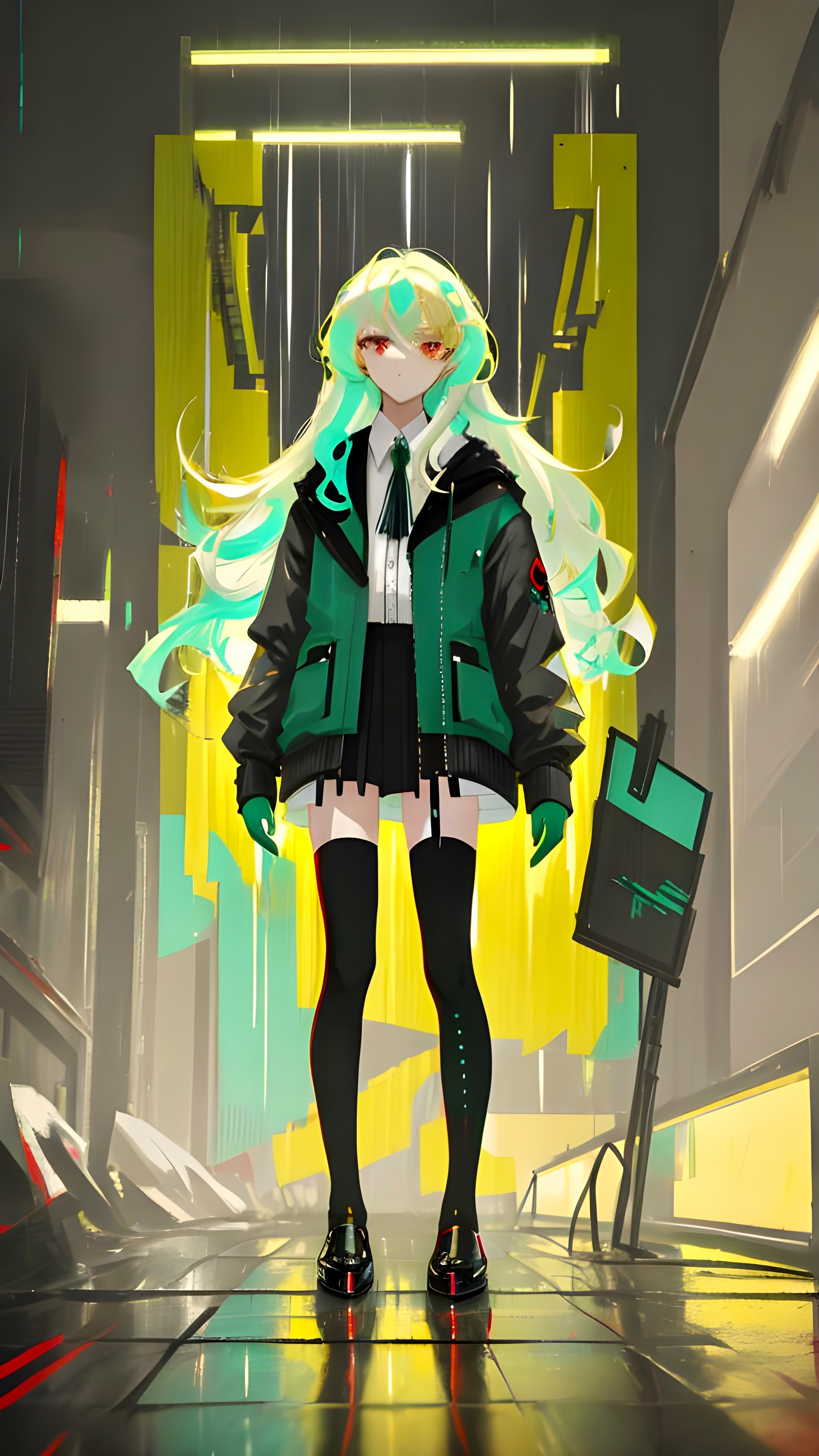 二次元女孩•赛博朋克