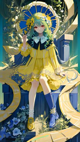 二次元女孩•薄荷绿