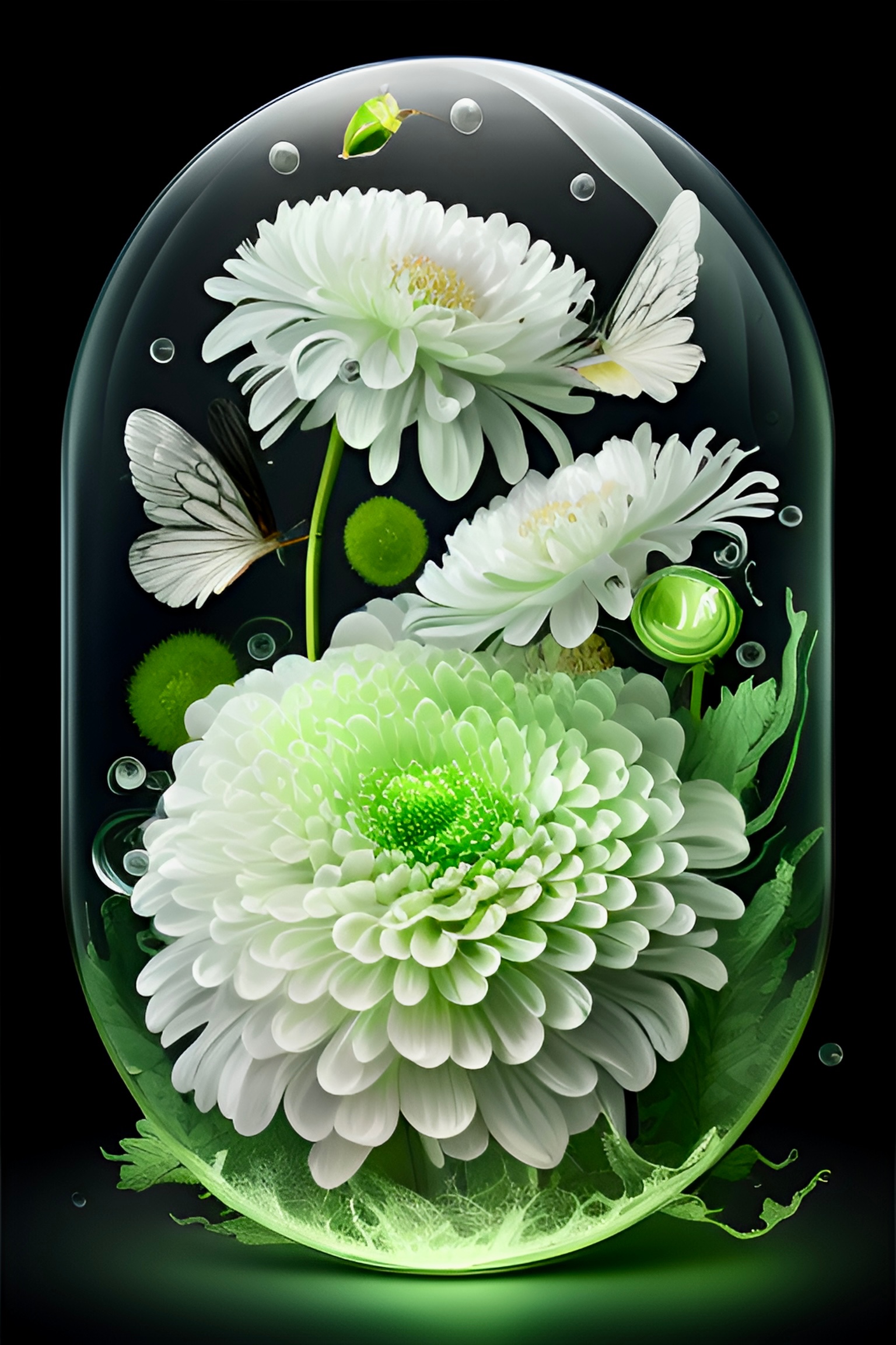 菊花•荧光绿