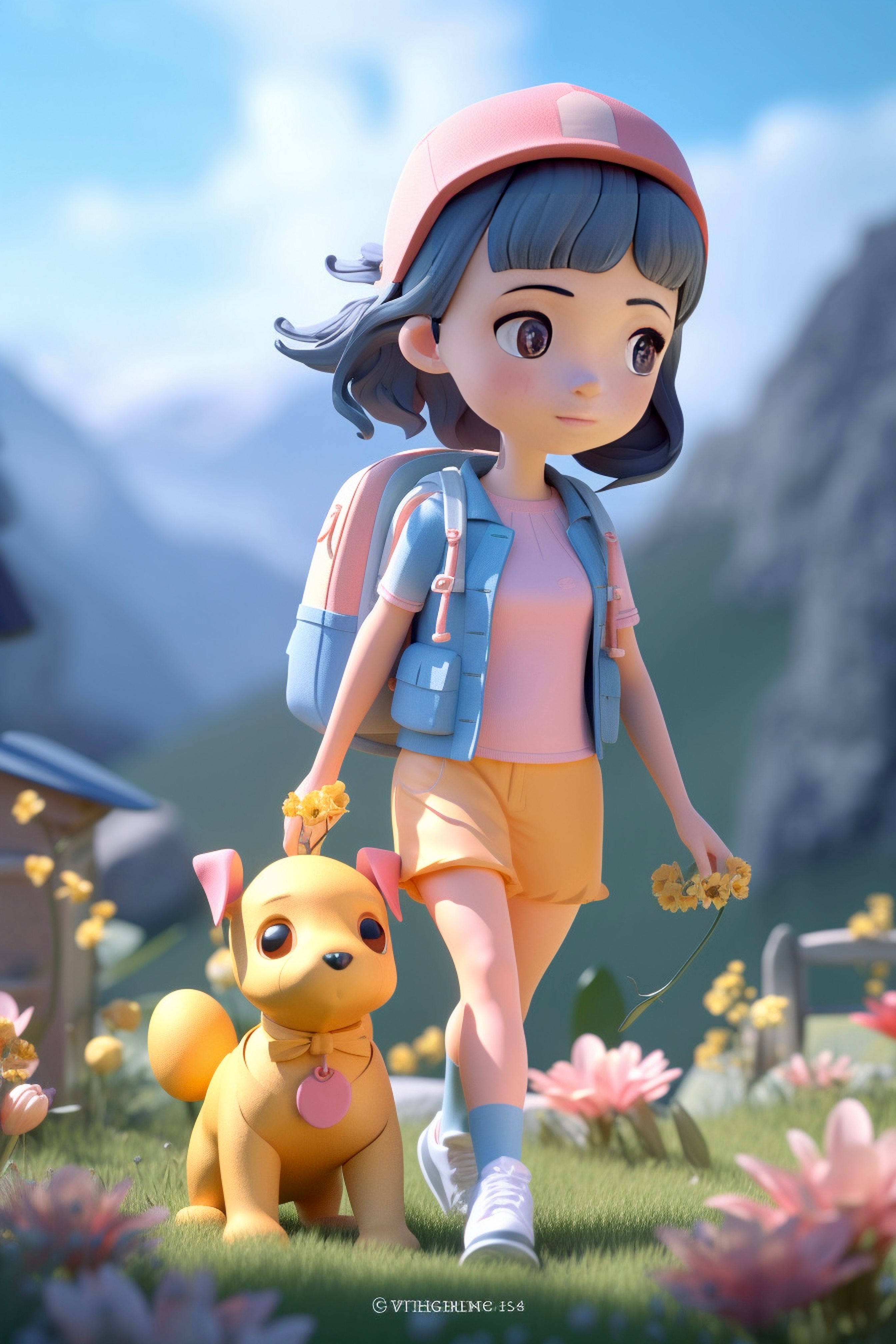 小女孩•3D艺术